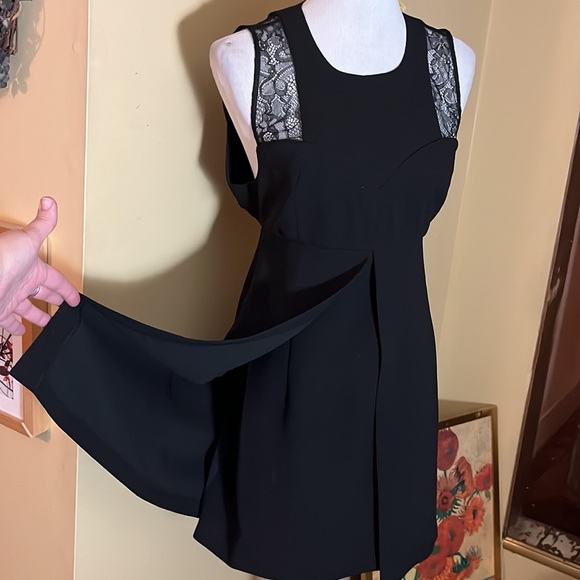 BCBG Size 12 LBD Fit-N-Flair CutOut Lace Apron Pencil Dress Elegant Sexy $299NEW - Picture 13 of 16